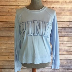 PINK Blue Crew Neck